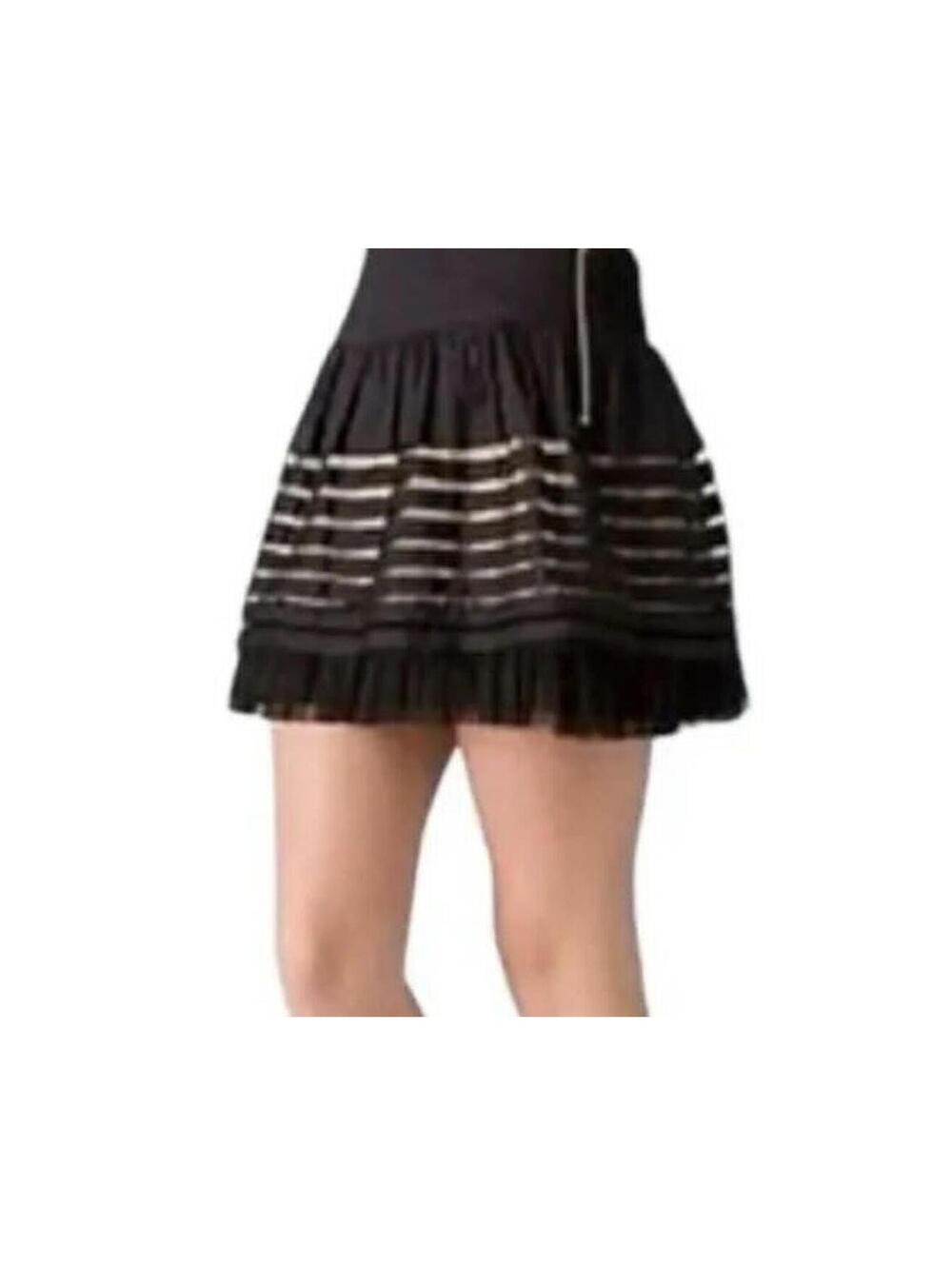 Free People Kawaii Sateen Ribbon Striped Mini Skirt - 10 (m/L) GothLolita ($98)